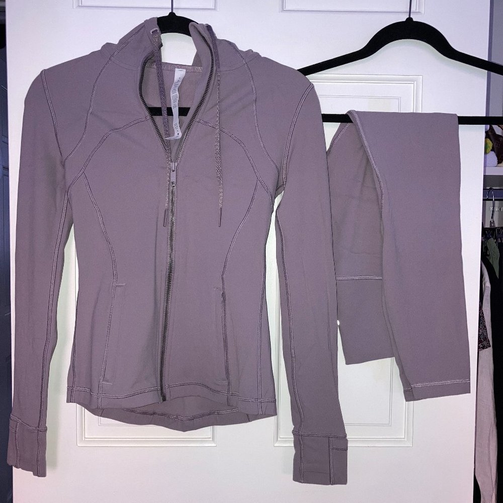 LULULEMON HOODED DEFINE JACKET *NULU and ALIGN™ PANT II 25" Violet Verbena